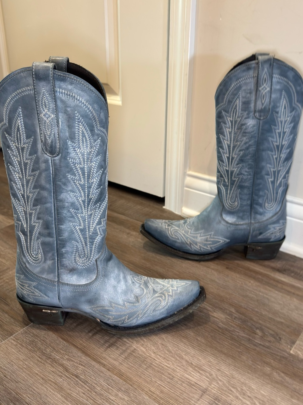 Lane Boots Lexington Blue Leather Western Boots LB0488